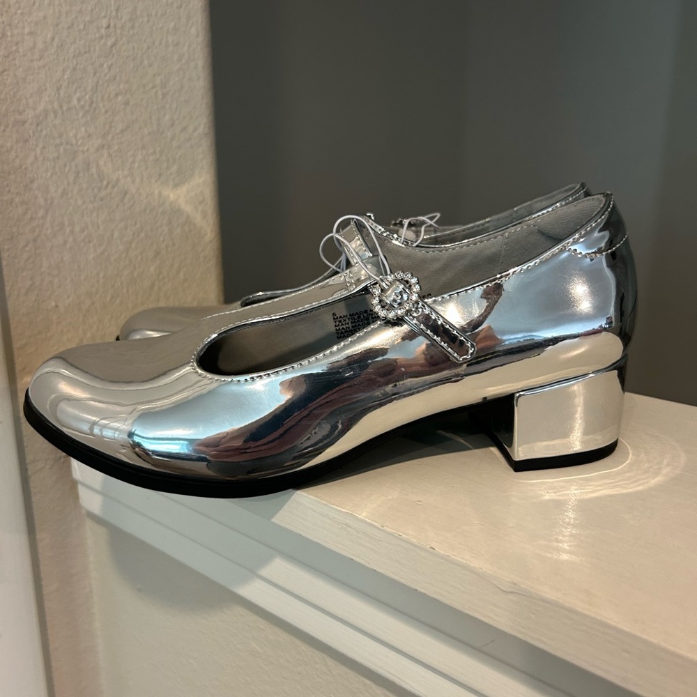 Girls Dina Metallic Dress Heels Art Class 5 - Picture 4 of 11
